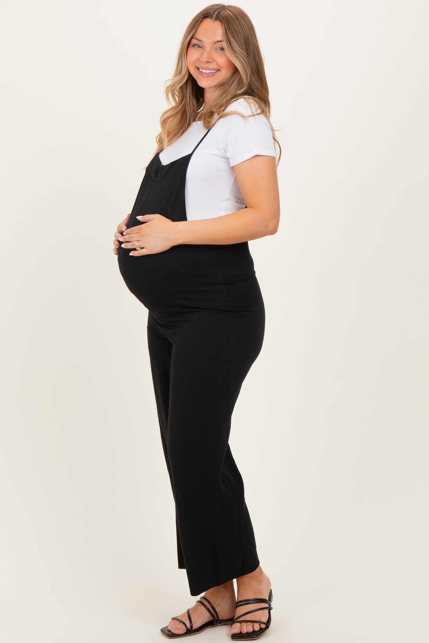 Black Wide Leg Maternity Jumpsuit
