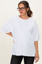 White Cotton Oversized Maternity Tee