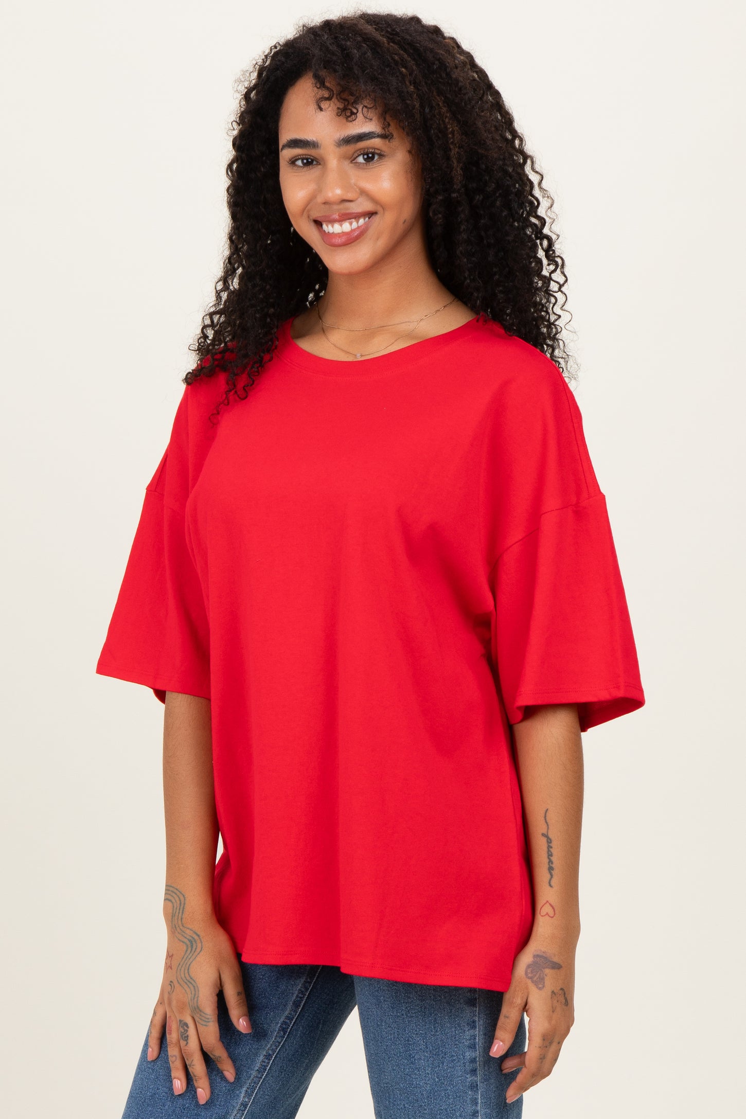 Ruby Cotton Oversized Tee