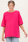 Hot Pink Cotton Oversized Maternity Tee