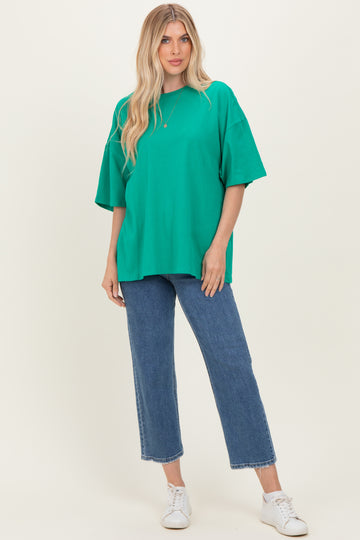 Kelly Green Cotton Oversized Tee