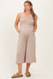 Ash Mocha Double Layered Strapless Tube Top Maternity Jumpsuit
