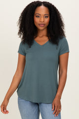 Ash Jade Basic V-Neck Short Sleeve Top