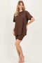 Brown Biker Shorts Set
