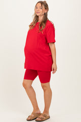 Ruby Biker Shorts Maternity Set