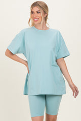 Mint Biker Shorts Set