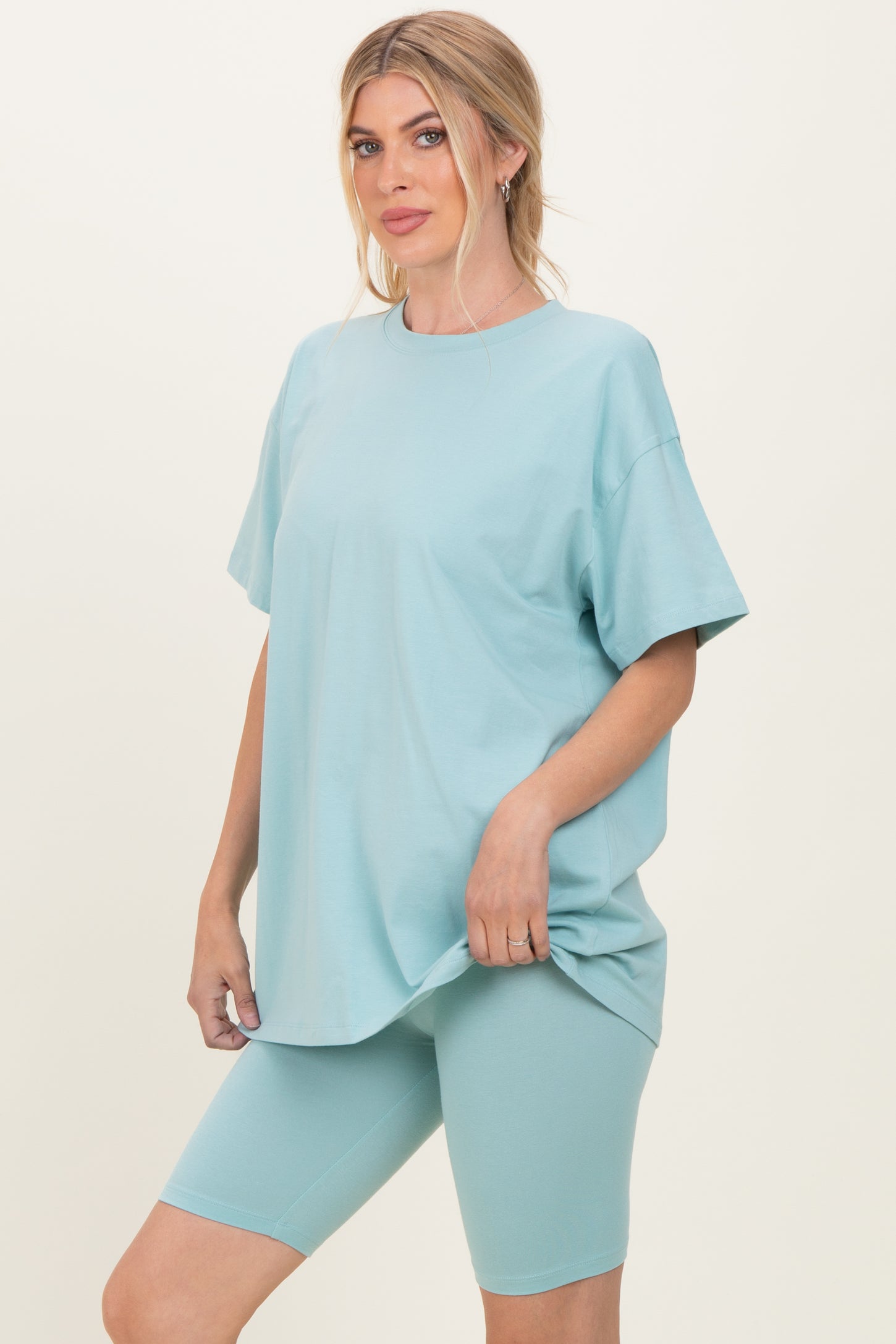 Mint Biker Shorts Set