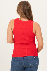 Ruby Ribbed High Neck Maternity Tank Top
