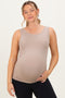 Ash Mocha Basic Seamless Maternity Tank