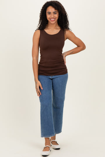 Brown Basic Seamless Tank