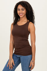 Brown Basic Seamless Tank