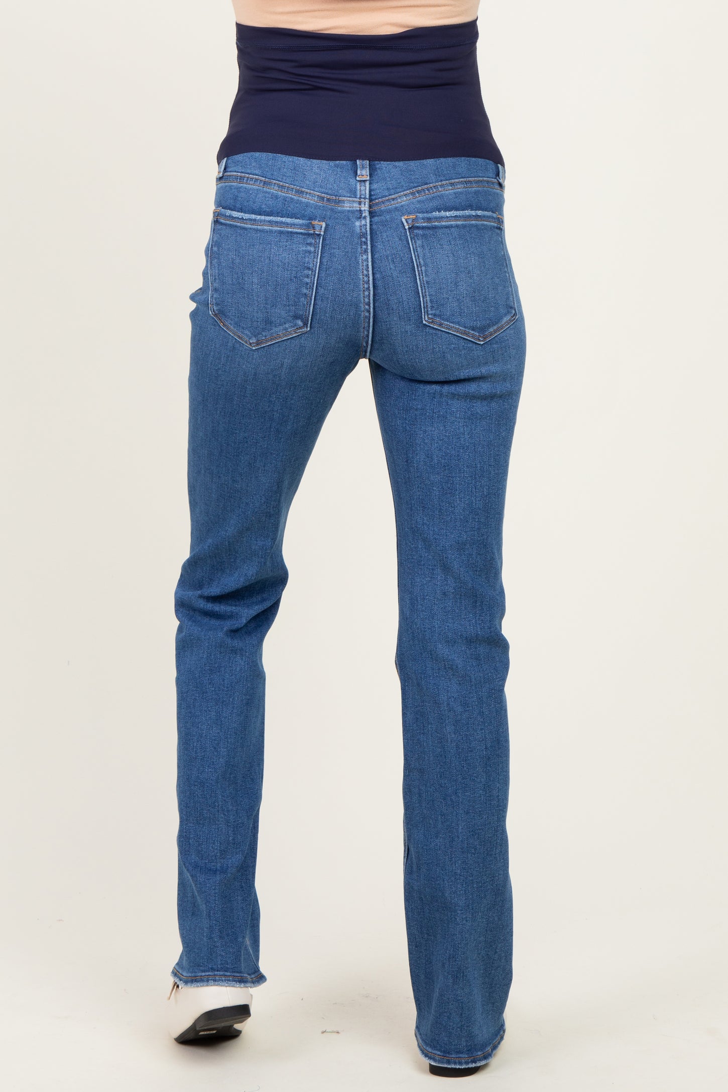 Blue Medium Wash Bootcut Maternity Jeans
