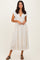 Cream Polka Dot Twisted Detail V Neck Maxi Dress