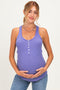 Violet Button Front Maternity Tank Top