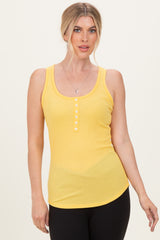 Yellow Fuchsia Button Front Maternity Tank Top
