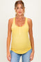 Yellow Fuchsia Button Front Maternity Tank Top