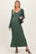 Olive Ribbed Maternity Knit Maxi Dress