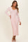 Light Pink Ribbed Knit Maxi Dress