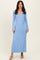 Periwinkle Ribbed Knit Maxi Dress