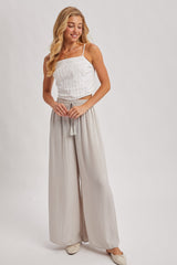 Dove Palazzo Wide Leg Pants