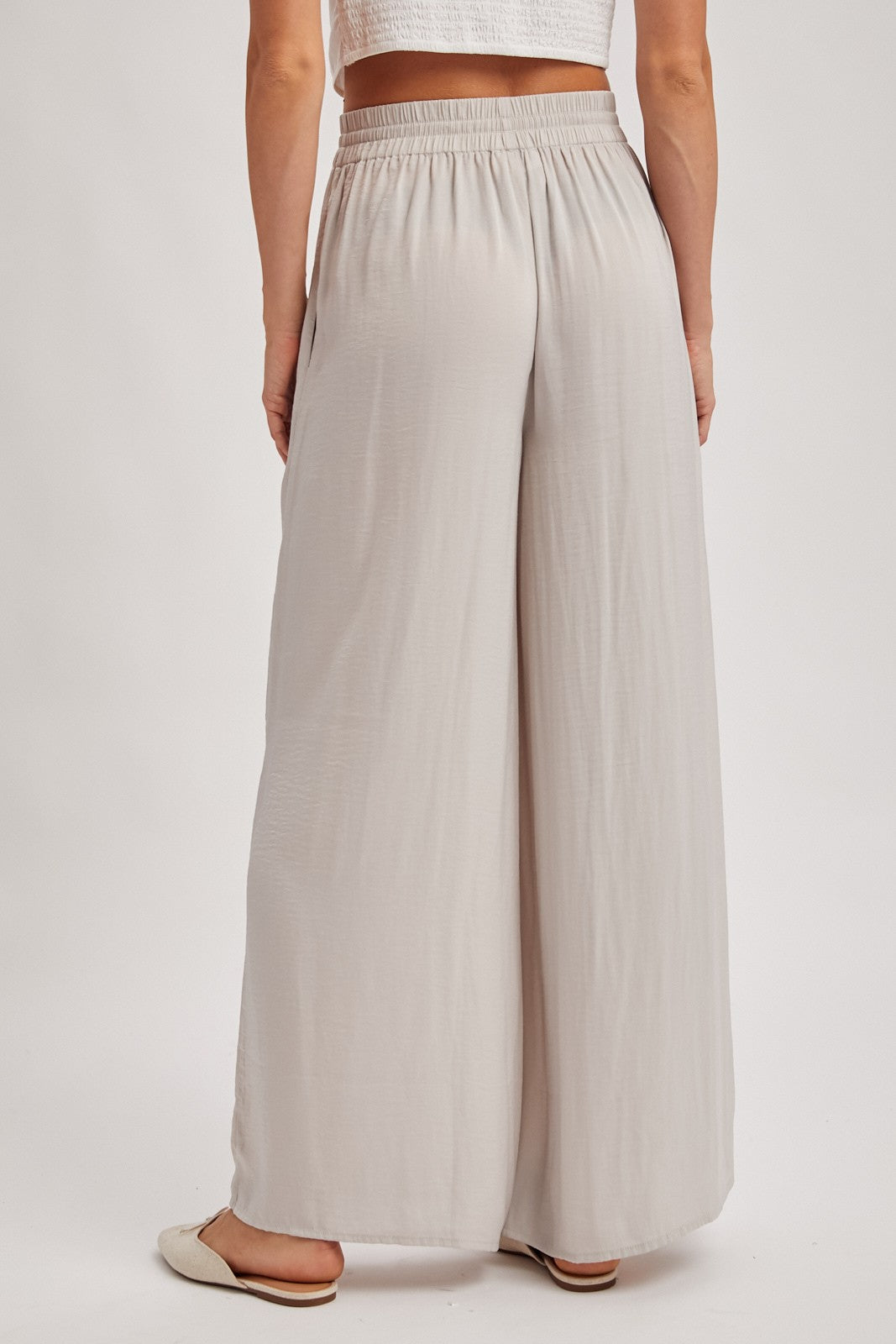 Dove Palazzo Wide Leg Pants