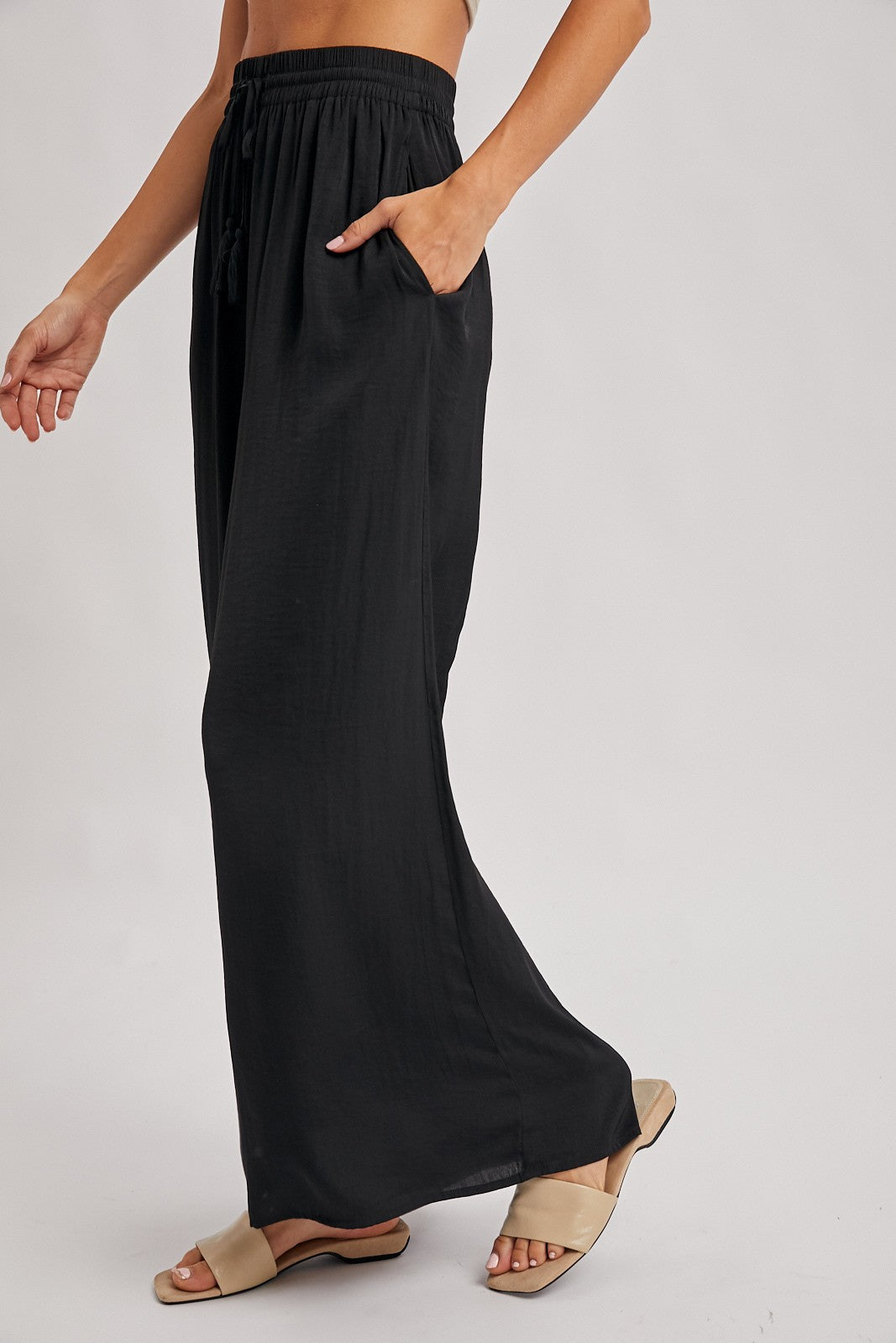 Black Palazzo Wide Leg Pants