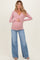 Mauve Brushed Knit Wrap Front Maternity Top