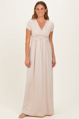 PinkBlush Coco Draped Maternity/Nursing Maxi Dress