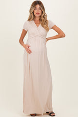 PinkBlush Coco Draped Maternity/Nursing Maxi Dress
