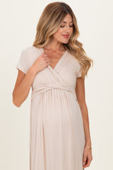 PinkBlush Coco Draped Maternity/Nursing Maxi Dress