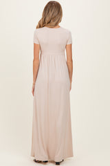 PinkBlush Coco Draped Maternity/Nursing Maxi Dress