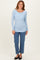 Light Blue Ribbed Crossover Nursing Top