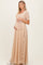 Mocha Lace Sash Tie Maternity Gown