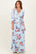 Sky Blue Floral Wrap Maxi Dress