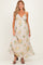 Cream Criss-Cross Back Mesh Maternity Dress