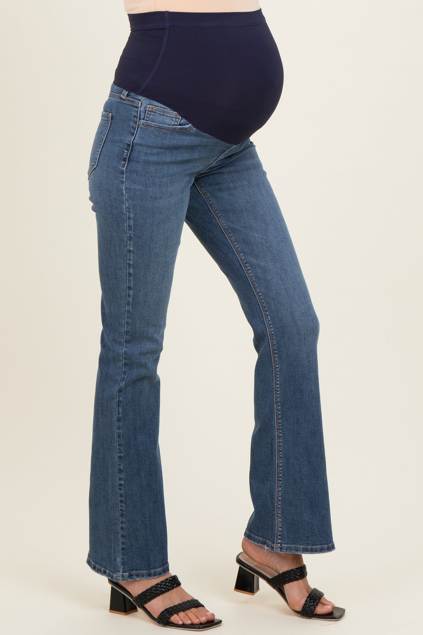 Medium Wash Maternity Boot Cut Jeans