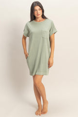 Sage Green T-Shirt Mini Dress
