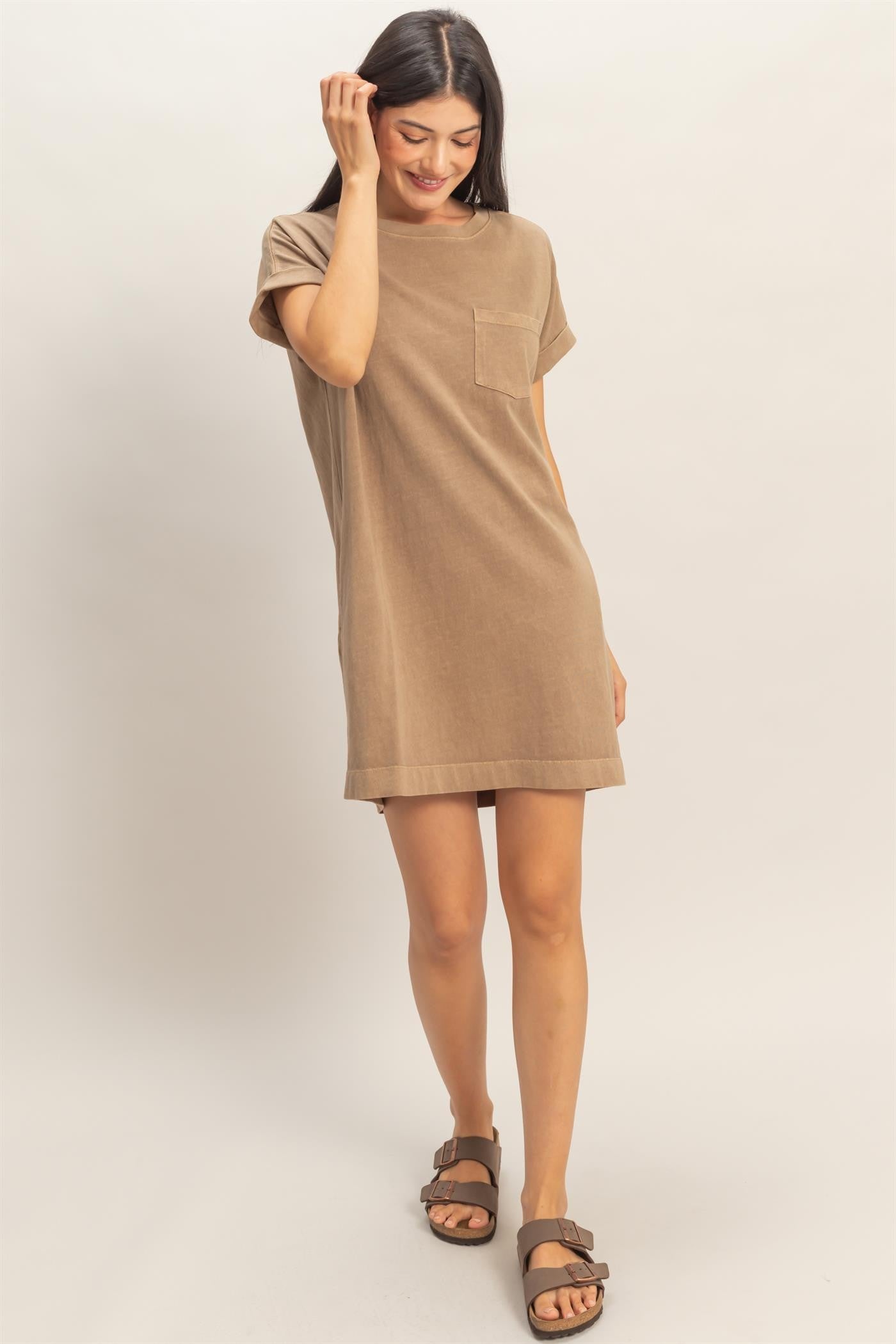 Mocha T-Shirt Mini Dress
