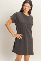 Charcoal T-Shirt Mini Dress