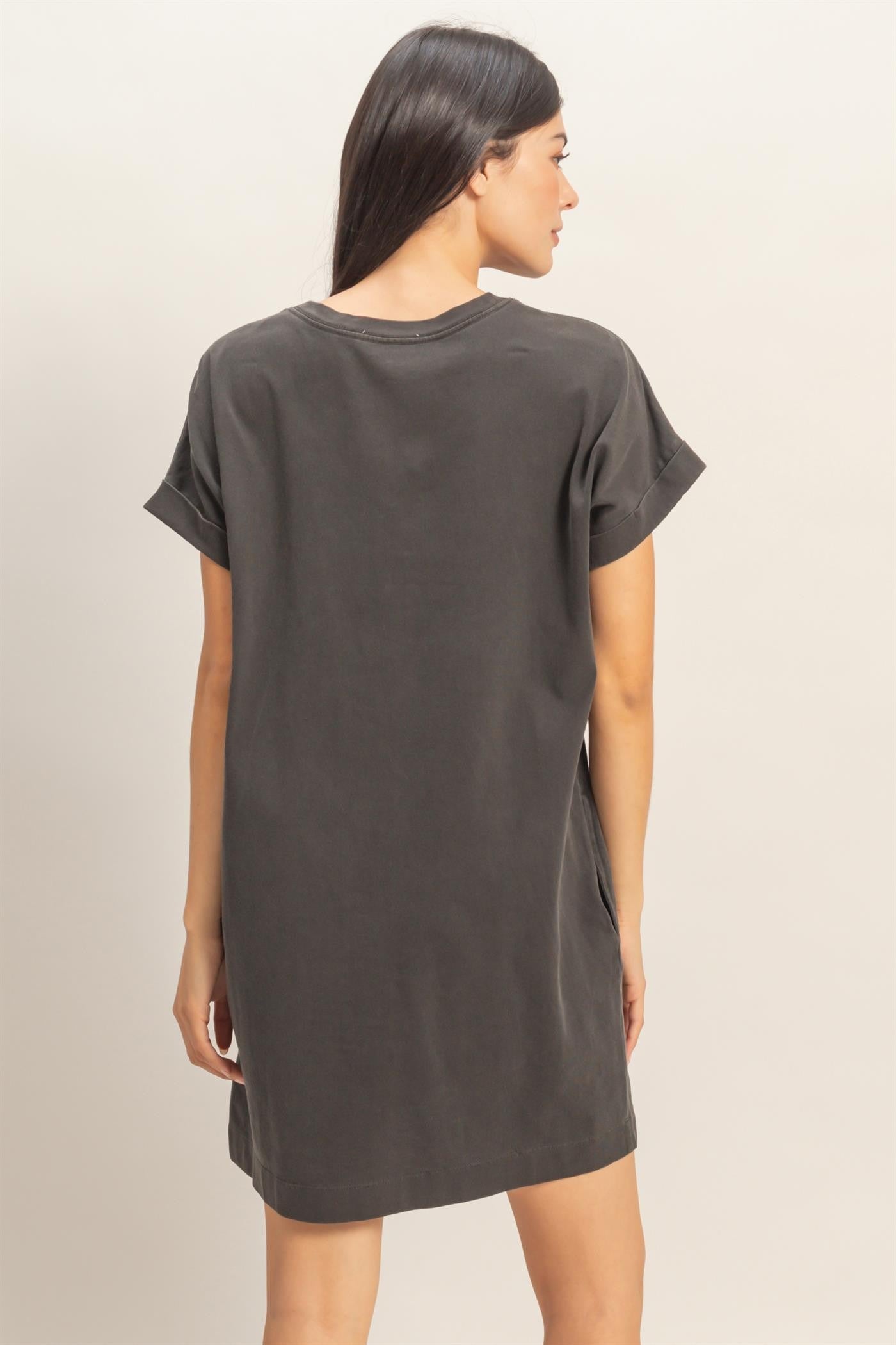 Charcoal T-Shirt Mini Dress