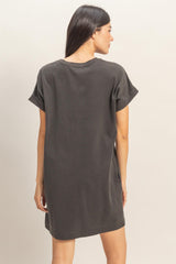 Charcoal T-Shirt Mini Dress