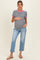 Light Boyfriend Crop Single Cuffed Maternity Jeans