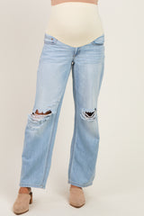 Light Wash Maternity Baggy Jean