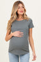 Olive Short Sleeve Nursing Maternity T-Shirt Top