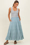 Sage Tiered Maxi Skirt
