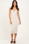Taupe Bodycon Midi Dress