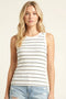 Ivory Multi Striped Tank Top