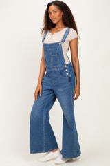 Denim Blue Wide-Leg Overalls