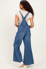 Denim Blue Wide-Leg Overalls