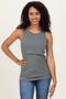 Charcoal Sleeveless Nursing Tank Top